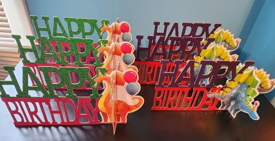 Dinosaurs Happy Birthday Centerpieces set of 6
