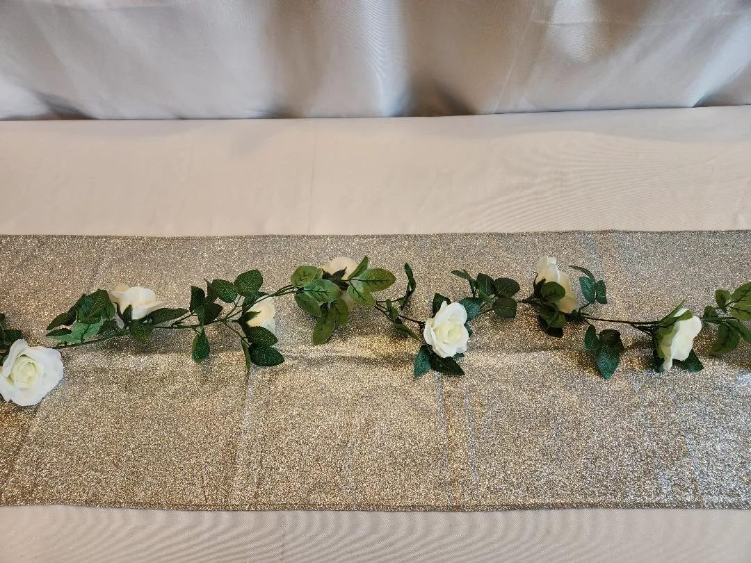 Silver Glitter Table Runner Sweetheart or Head Table  (QTY 3)