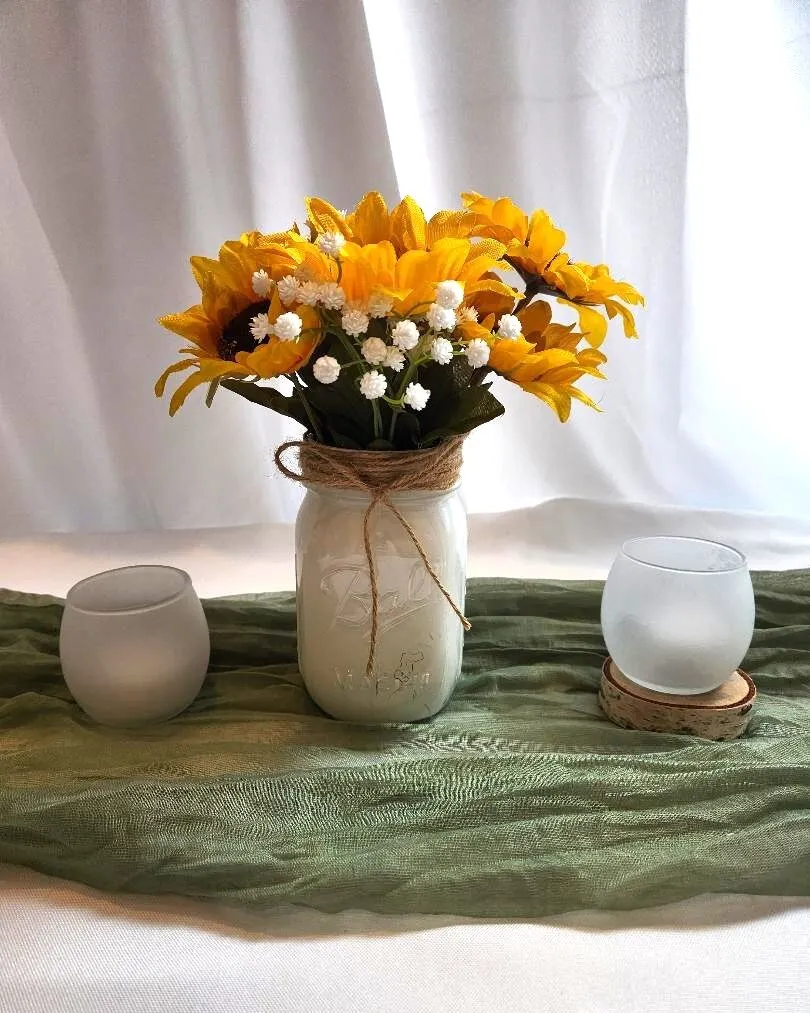 Sunflower Party Package 20 Centerpieces, Flower Garland and a Sunflower Pail