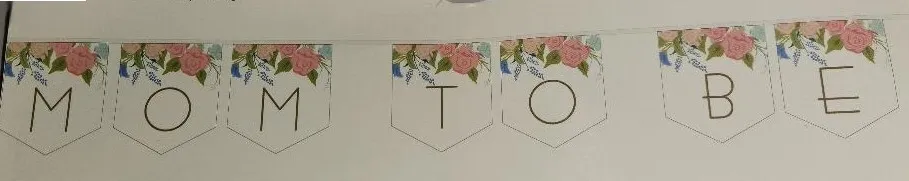 Mom to Be Banner Floral Baby Shower Banner