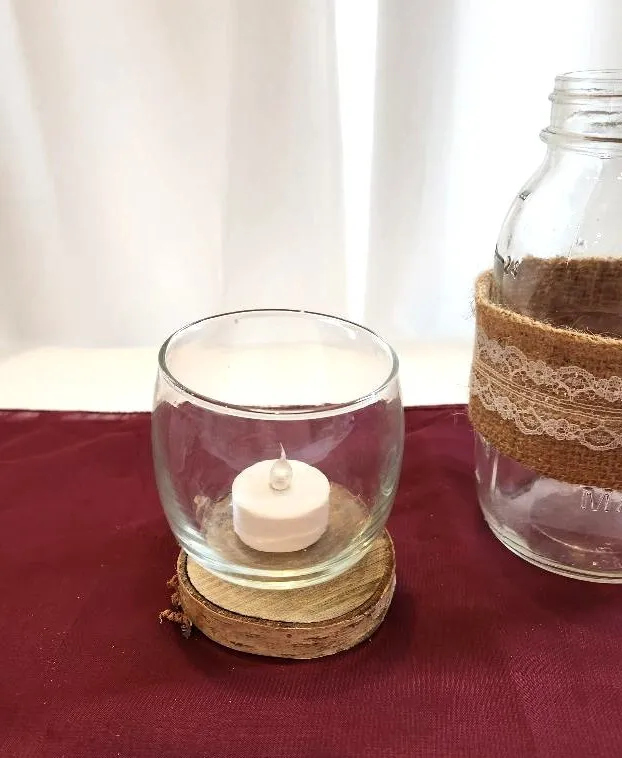 Votive Round Clear Glass  Medium Size # E       (QTY 45)