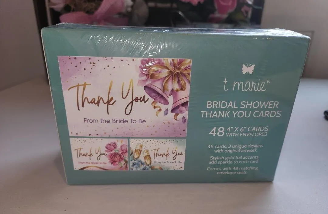 Bridal Shower Thank You Cards Set NEW 47 ct. by T Marie FOR SALE