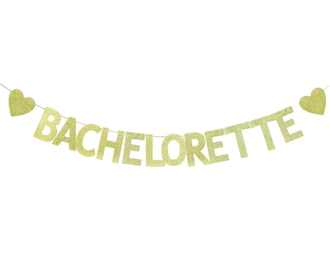 Bachelorette Gold Sparkle Banner 