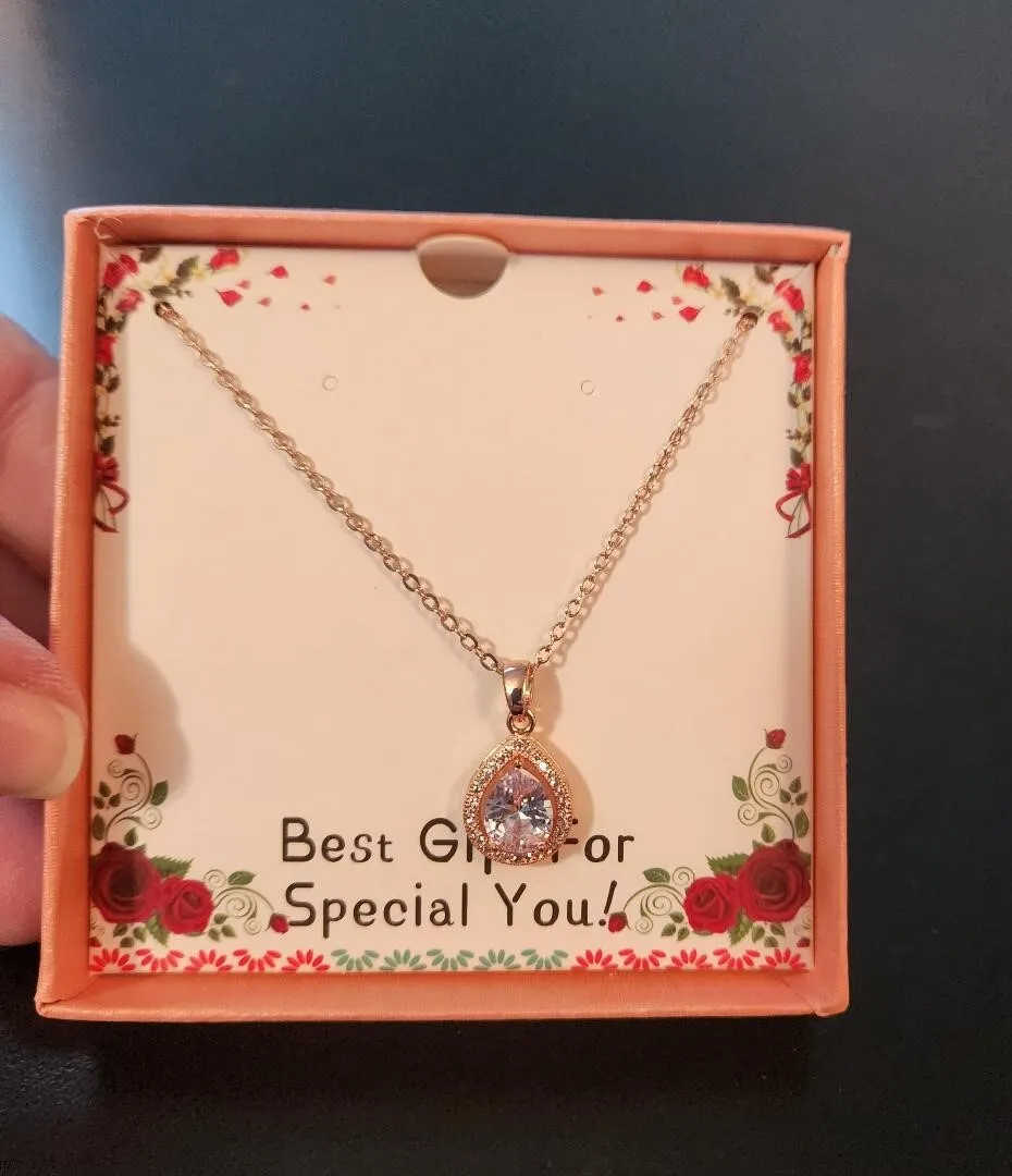NEW Rose Gold Necklace Bridesmaid Gift FOR SALE