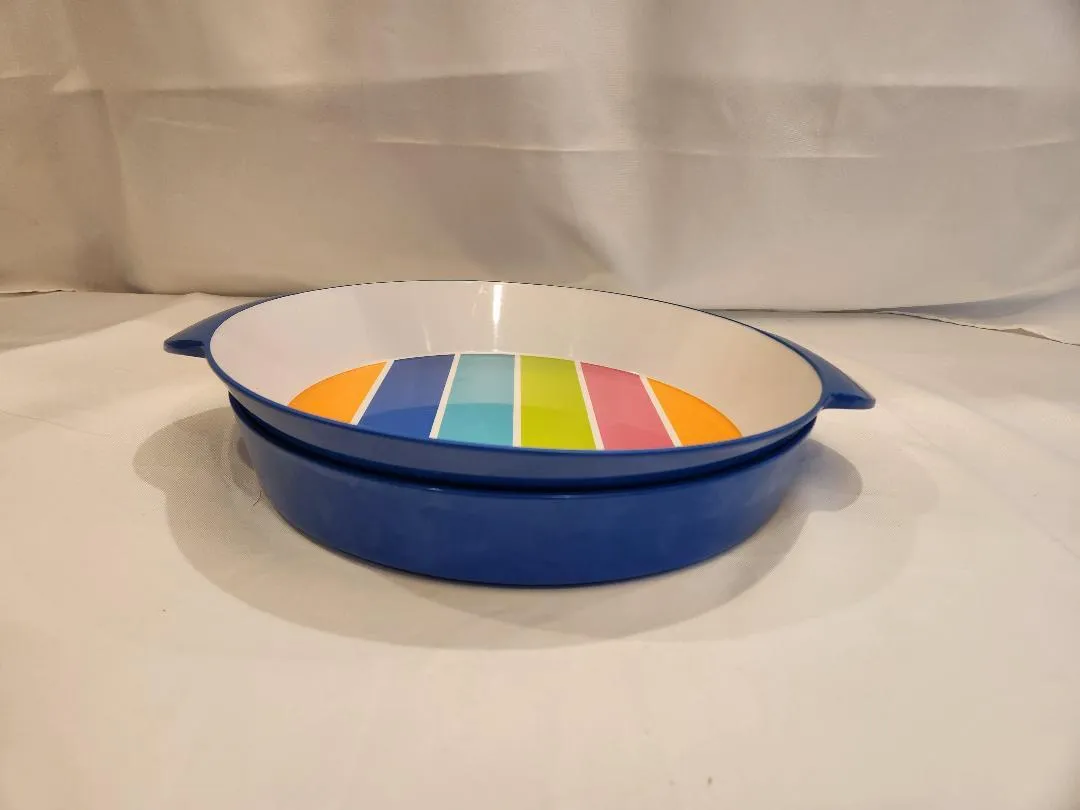 Blue 2 Piece Set Keep Cold Foods Cold Serving Dishes Heavy Duty