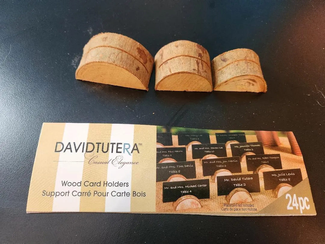 Wooden Tabletop Place Card Holders or Table Number Holder   (QTY 48)