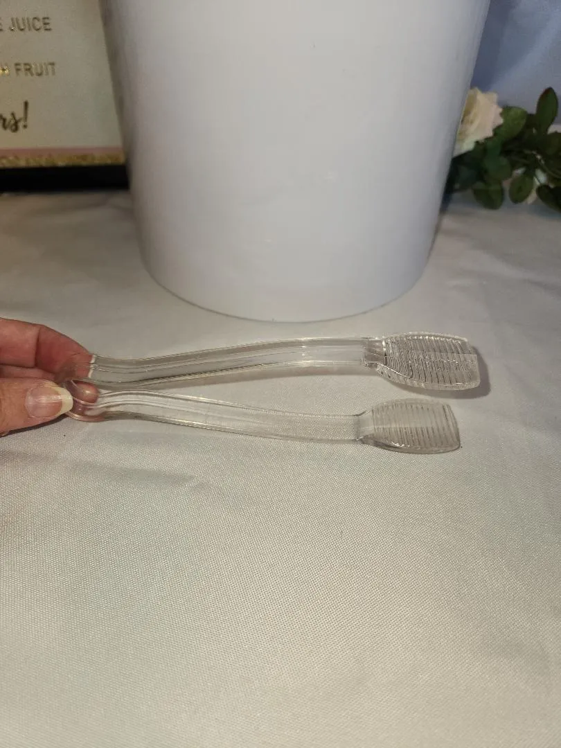 Ice Tongs Clear Plastic