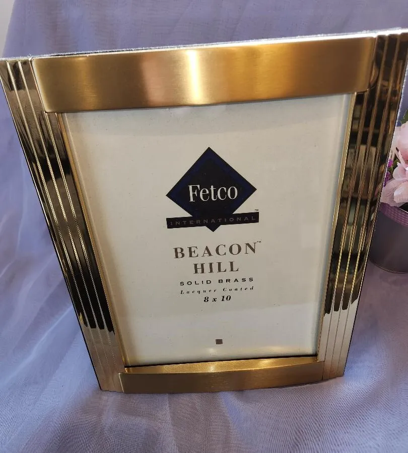 Brass 8x10 Gold Colored Easel Back Frame   GF8