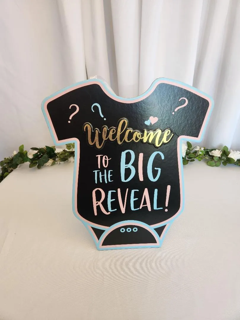 Welcome To The Big Reveal Baby Shower Gender Reveal Sign