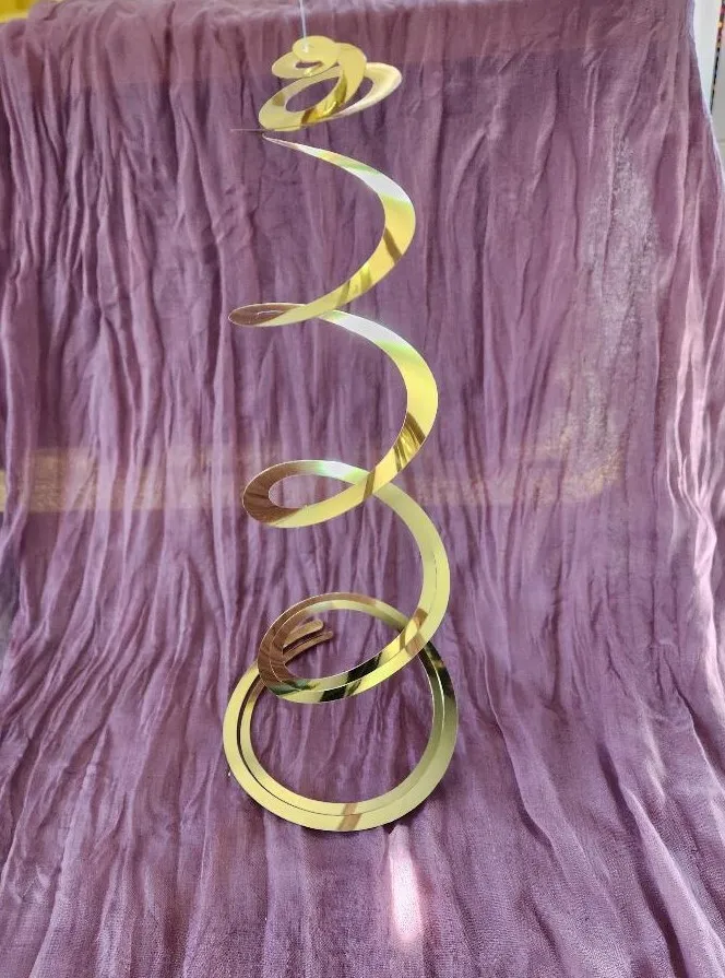 Gold Foil Swirl Ceiling Hangers For Any Party