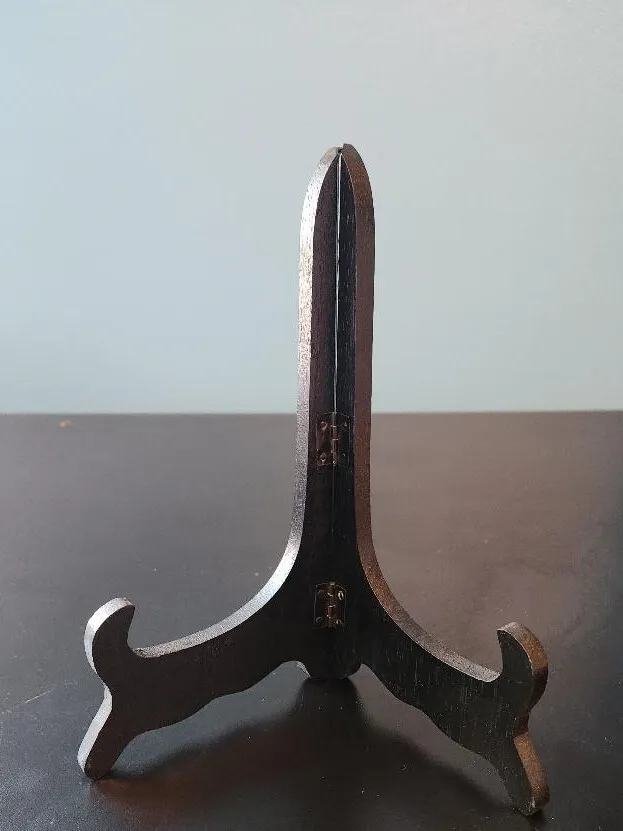 Black Wooden Easel 8 in Tall Scroll Feet        QTY 2