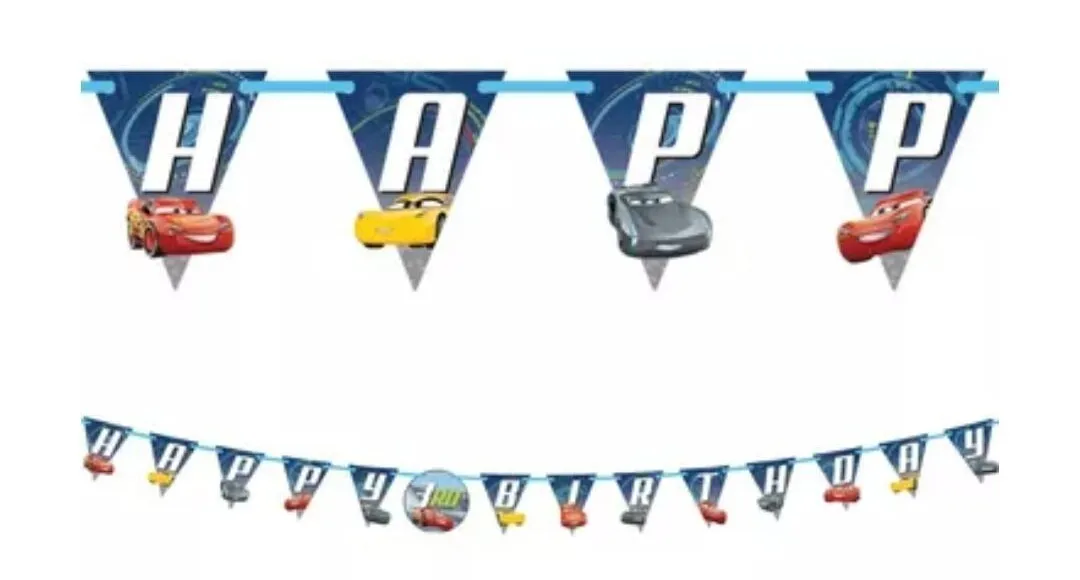 Happy Birthday Cars 3 Banner