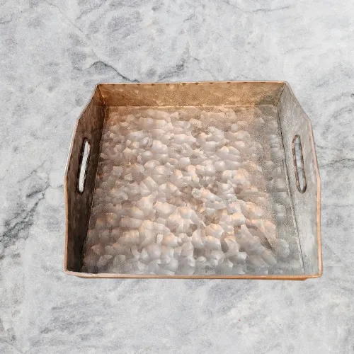 Galvanized Tray With Handles       #B