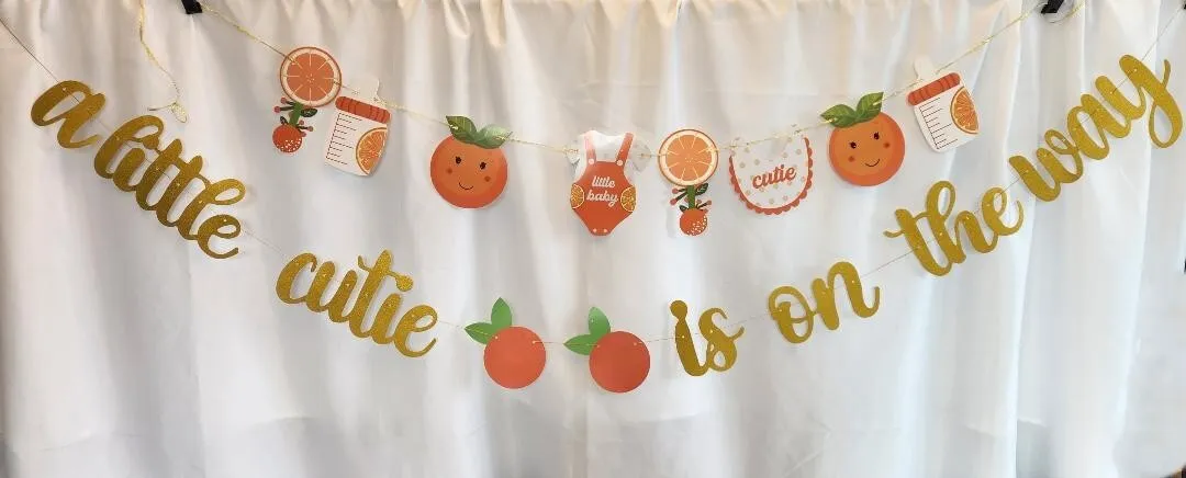 A Little Cutie Is On The Way Orange Themed Package Baby Shower
