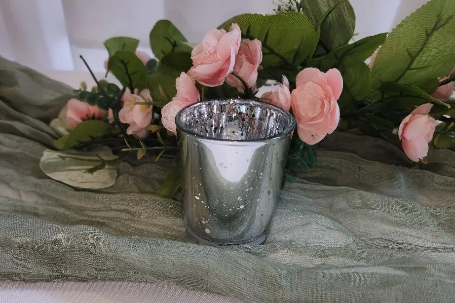 Silver Mercury Glass Votives # N  (QTY 30)