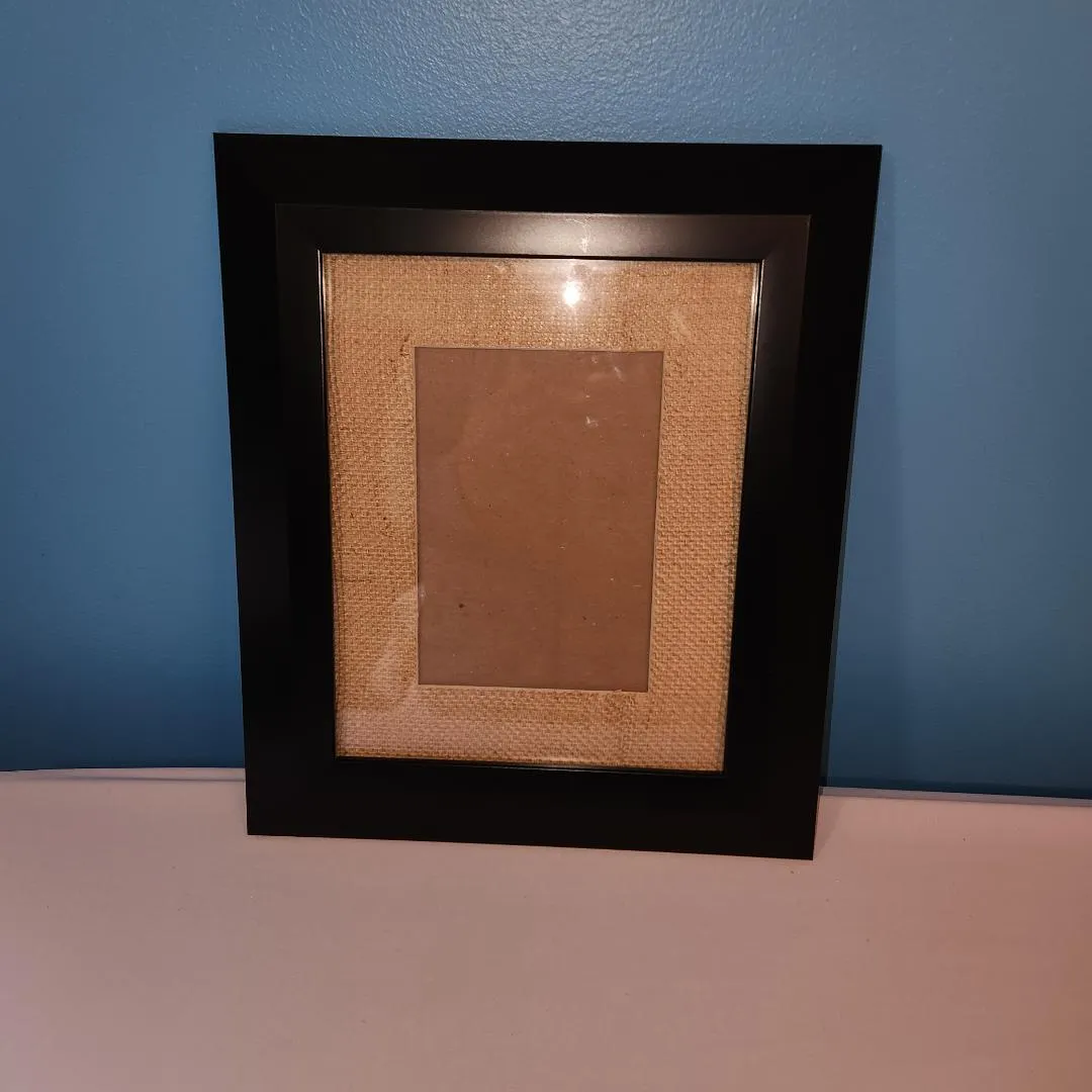 Black Frame Burlap Mat 6.5x4.5 Photo Size  Memory Photos Menus Signs BF3