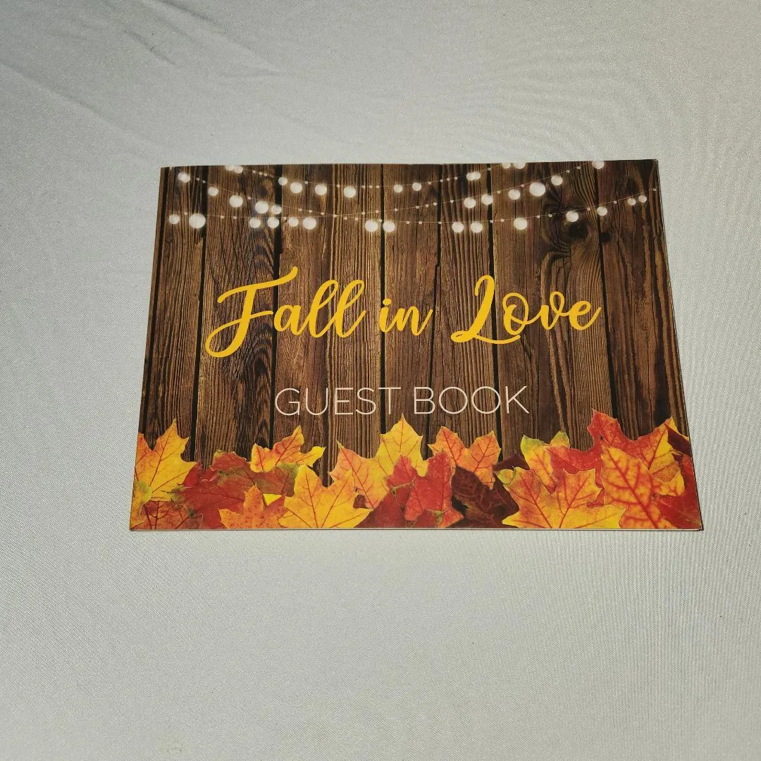 Guest Book Fall In Love Paperback Modern FOR SALE ONLY