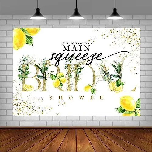 She Found Her Main Squeeze Photo Backdrop  Background Bridal Shower #2