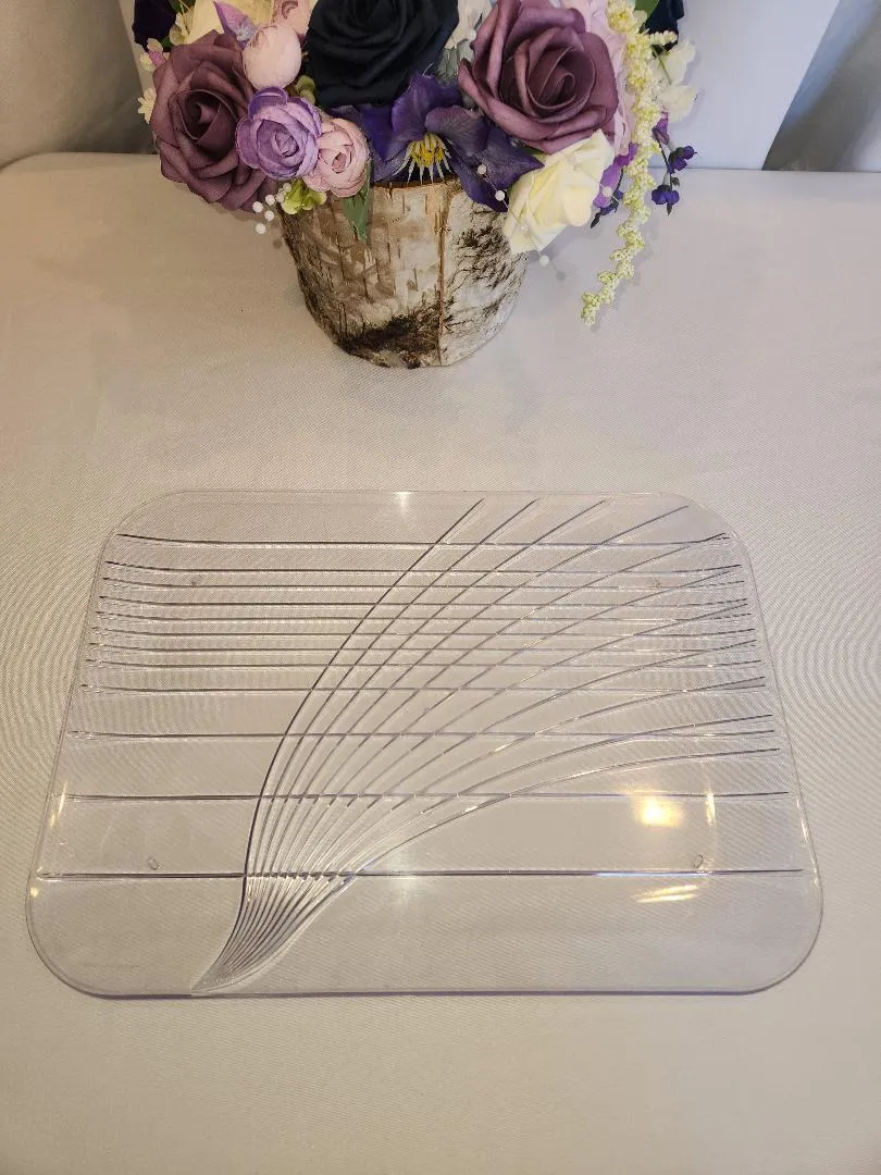Clear Heavy Duty Plastic Serving Tray 15 in Long