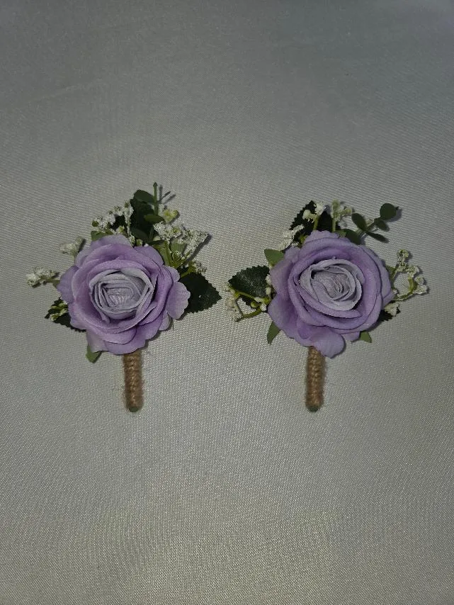 Purple Boutonniere  (QTY 10)