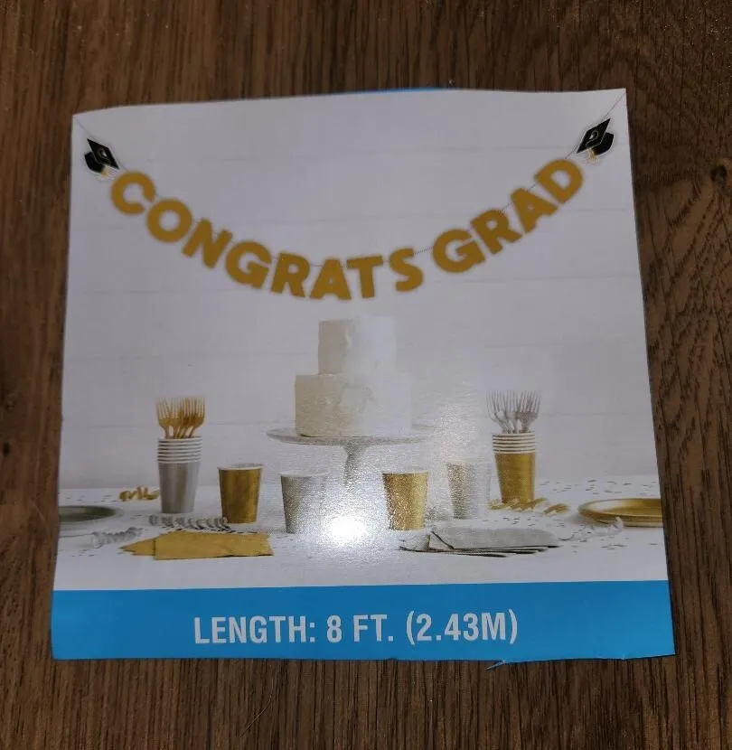 Congrats Grad Banner 8ft Graduation