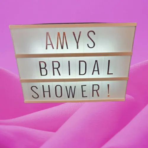 Rose Gold Marque Sign Light Box 