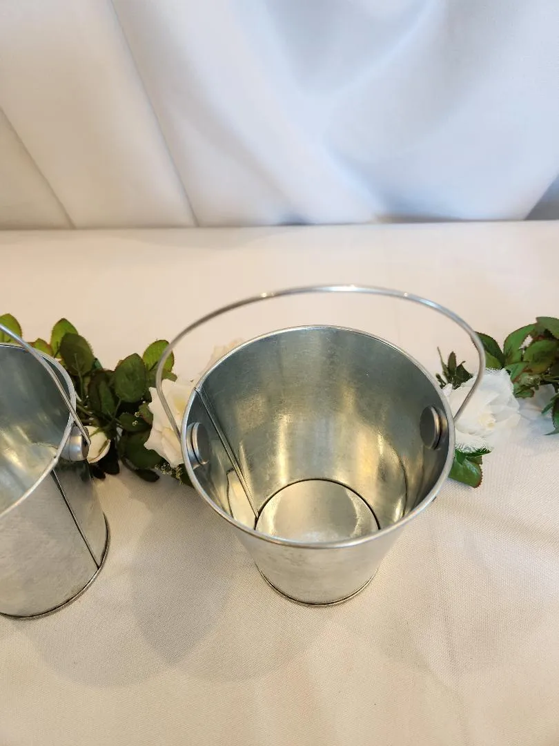 Galvanized Pail Small 4.25 in  Tall   (QTY 12)