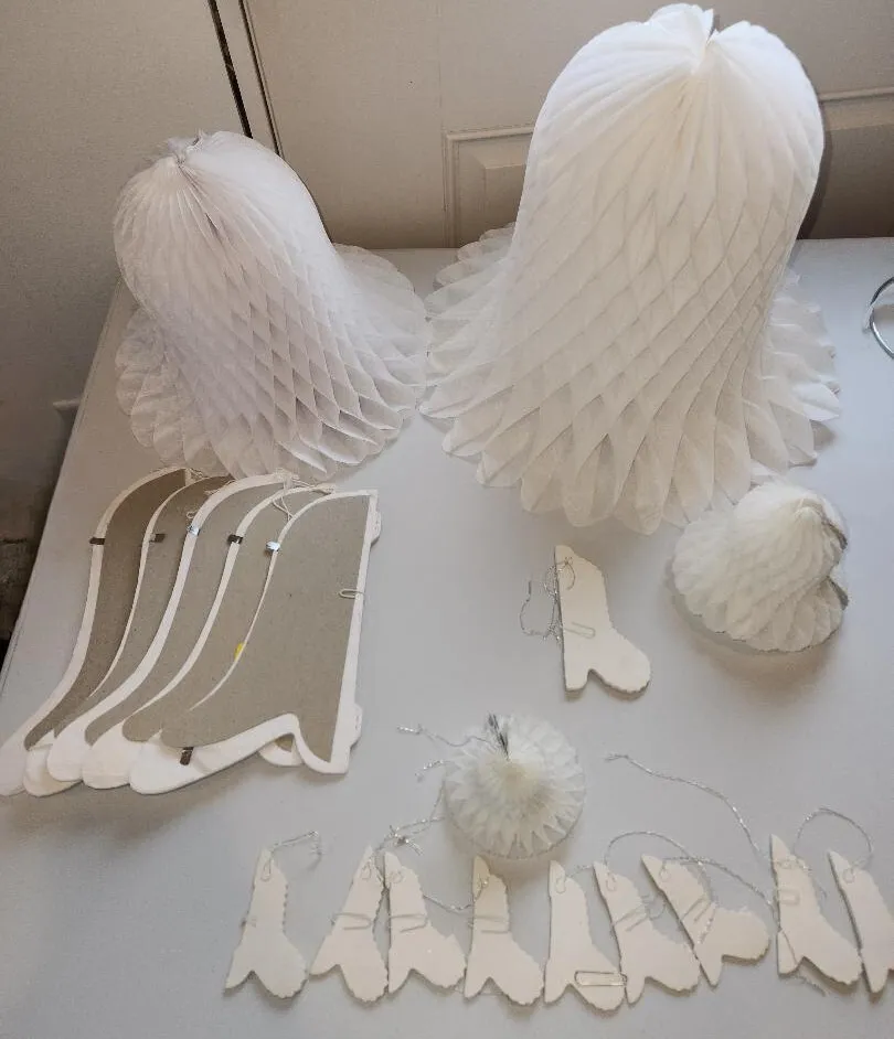 White Tissue Paper Bells for Weddings Bridal Showers or Anniversary Parties FOR SALE ONLY