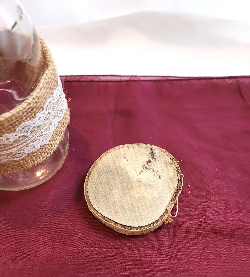 Birch Wooden Round Slice Size Large  for Votives   (QTY 11)