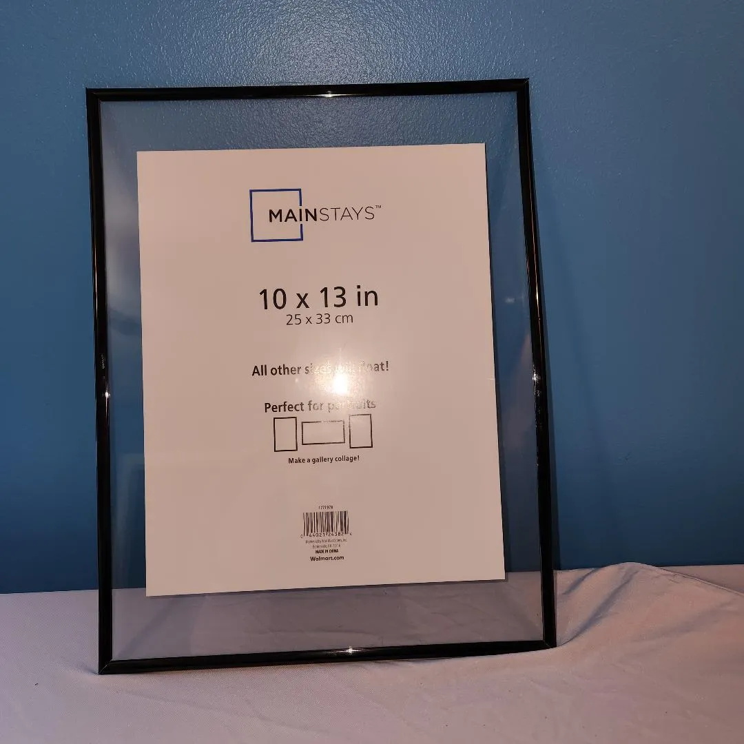 Black Frame 8x10 Modern All Other Sizes Float in Glass   BF 2