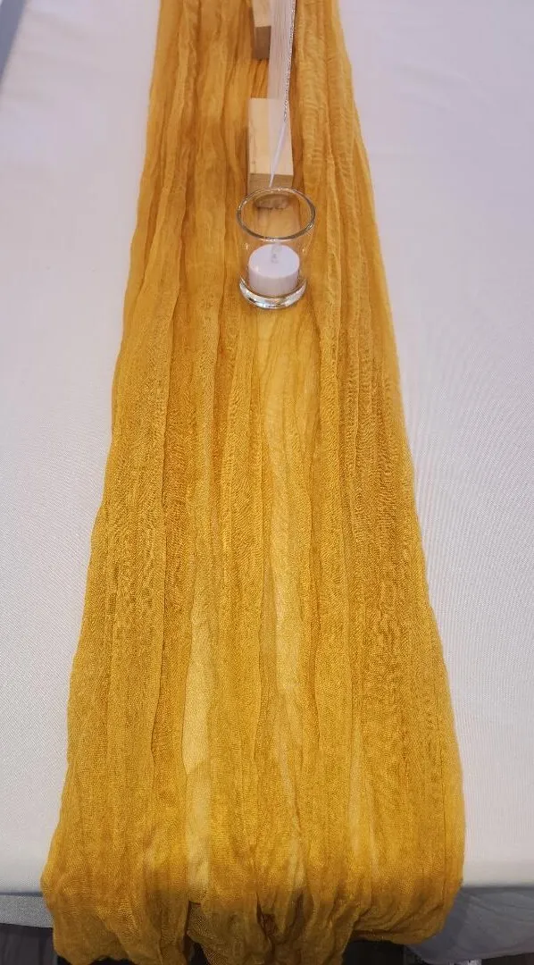 Golden Yellow Table Runners Wavy     (QTY 9)