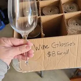 12 Clear Wine Glasses For Sale Only