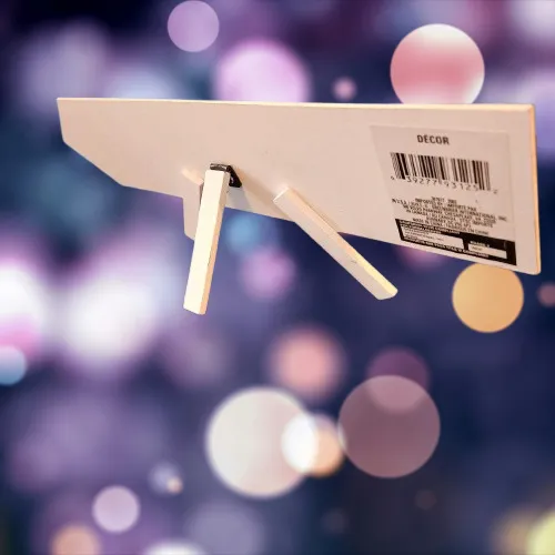 Reception Arrow Sign Easel Back White Wooden