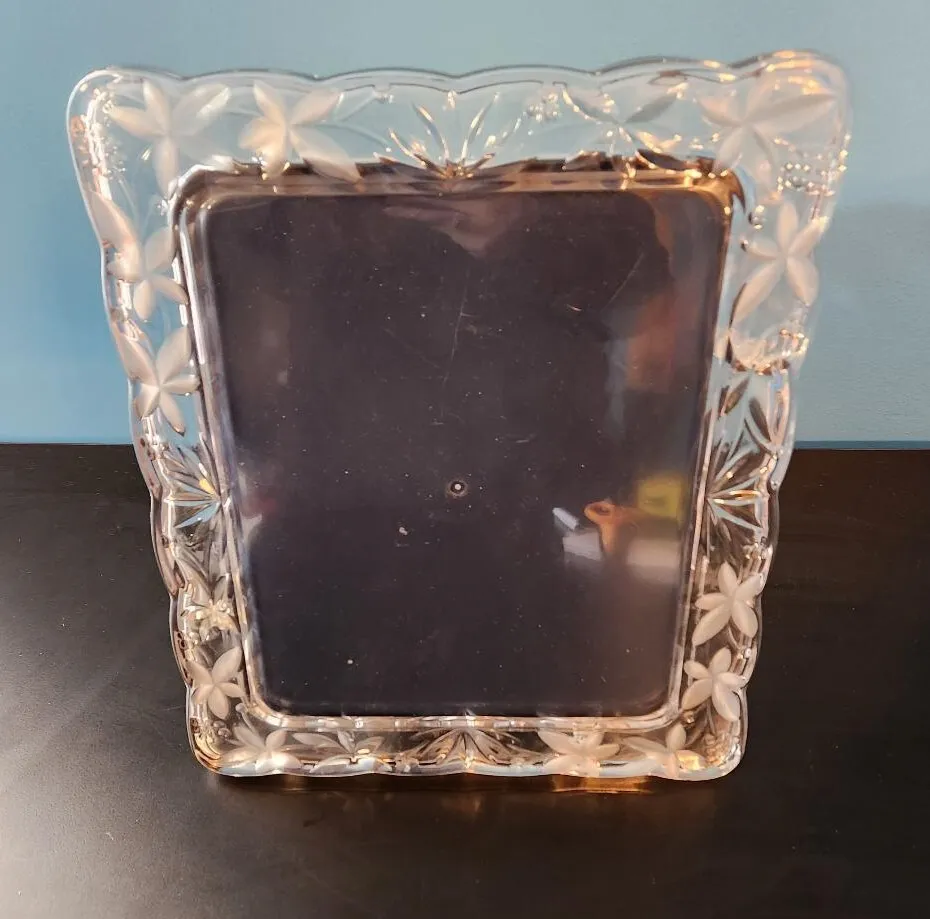Etched Floral Glass 8x10 Frame Photos Menus Signage