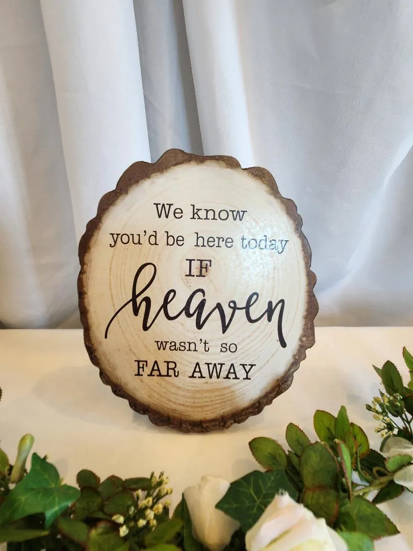We Know You Would Be Here Today If Heaven Was Not So Far Away Sign  (QTY 2)