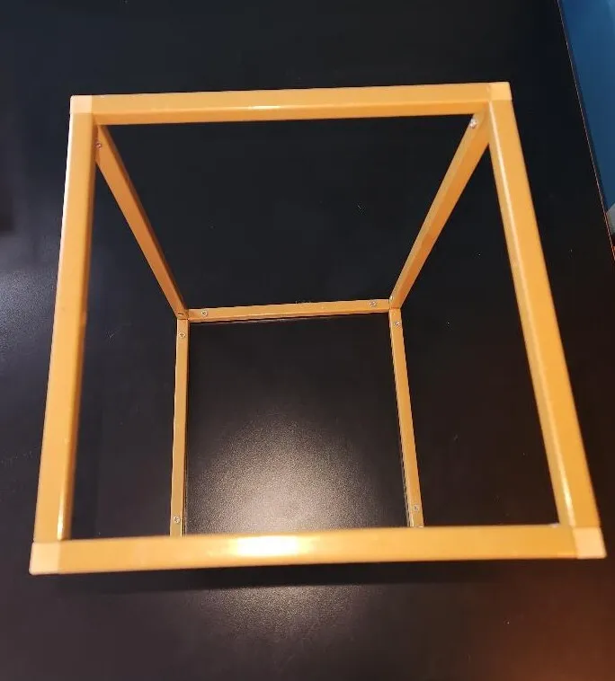 Golden Metal Rectangle Centerpiece