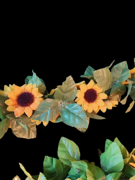 Sunflower Chain Garland With Optional Lighting Set