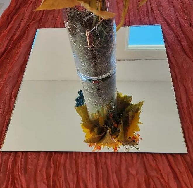 12x12 Mirror Glass Centerpieces Straight Edge Mirrors  (QTY 22)