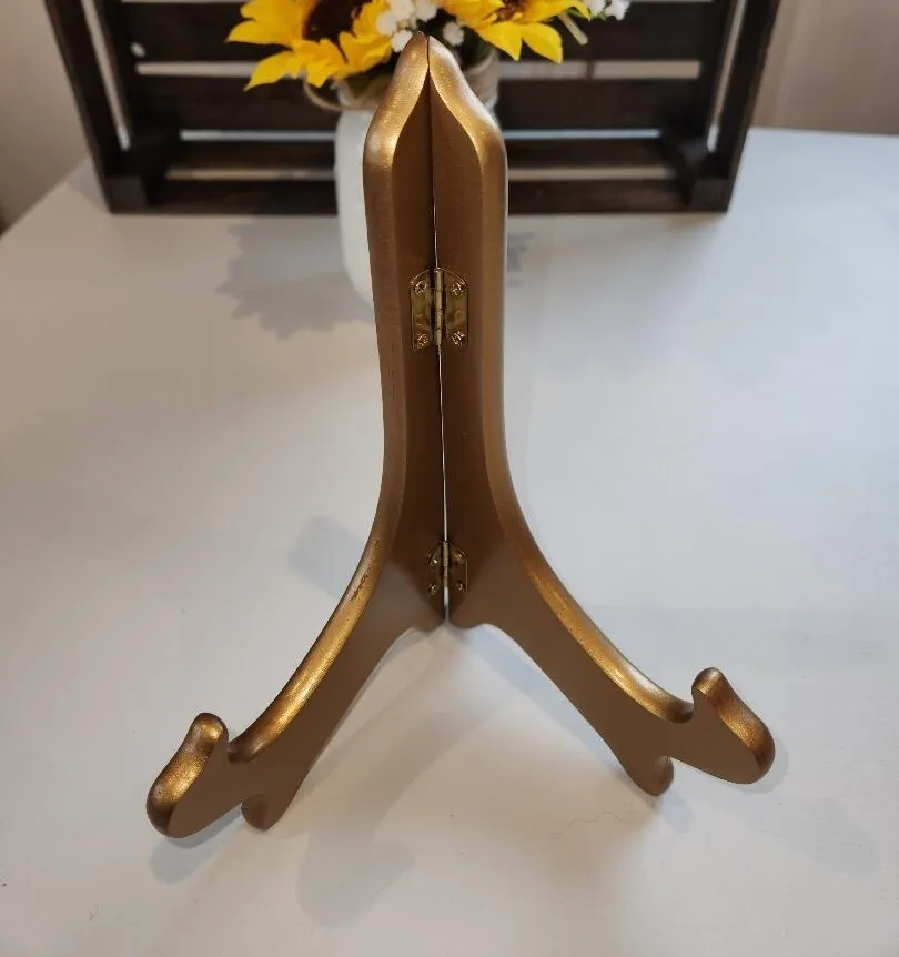 Gold Wooden 8 in Tall Easel