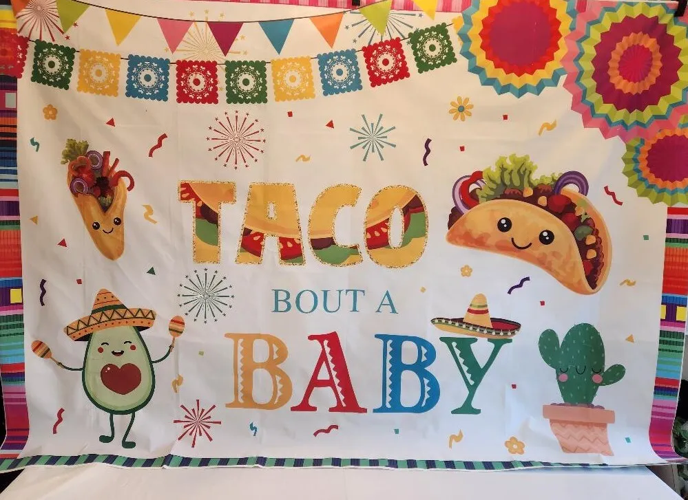 Taco About A Baby Shower Backdrop