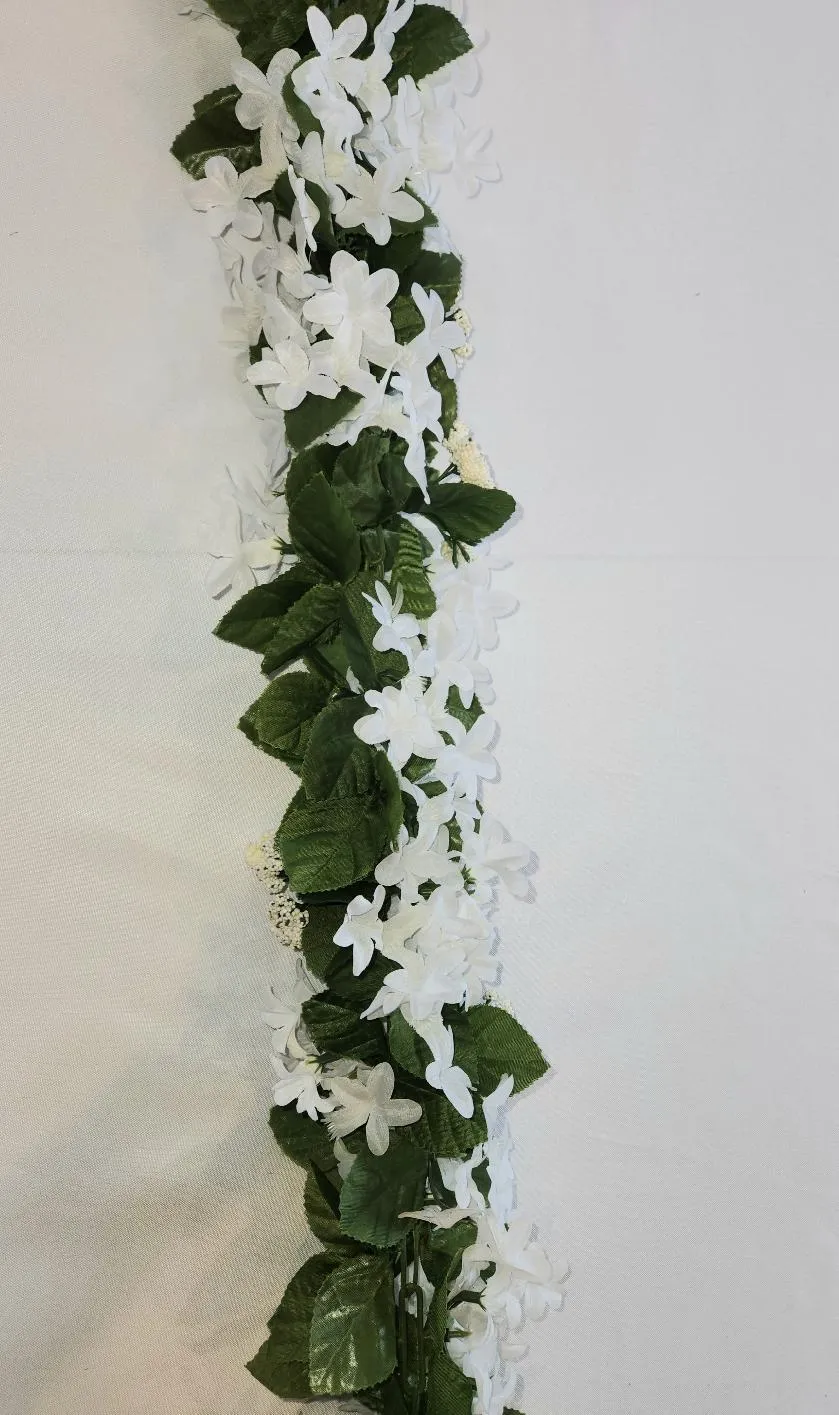 White Flowers Floral Garland Arch Decoration SET G    (QTY 1 SET OF 3)