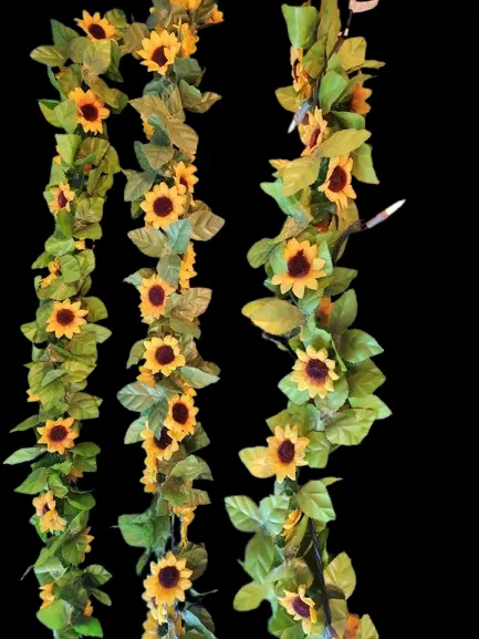 Sunflower Chain Garland With Optional Lighting Set