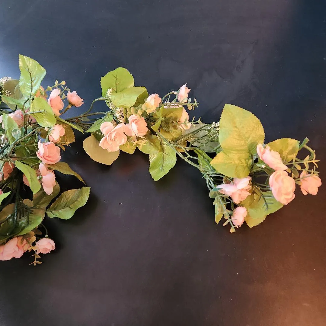 Pink Floral Garland Arch Head Table  Set of 2     SET A