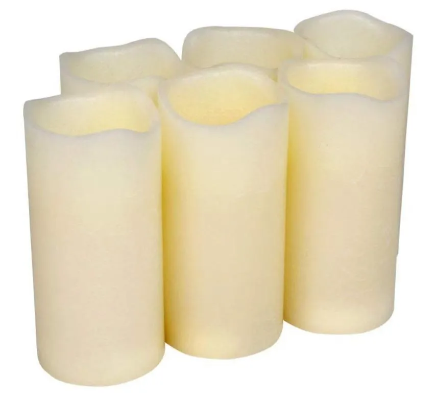 LED Flameless Flickering Battery Operated Candles 6 in tall x 3 in Diameter  (QTY 18)