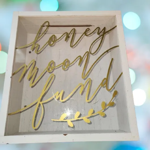 Gift Card Honeymoon Fund  Box White