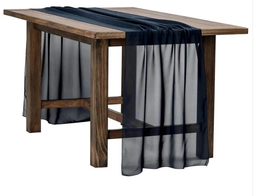 Navy Blue Chiffon Table Runners 10 feet Long