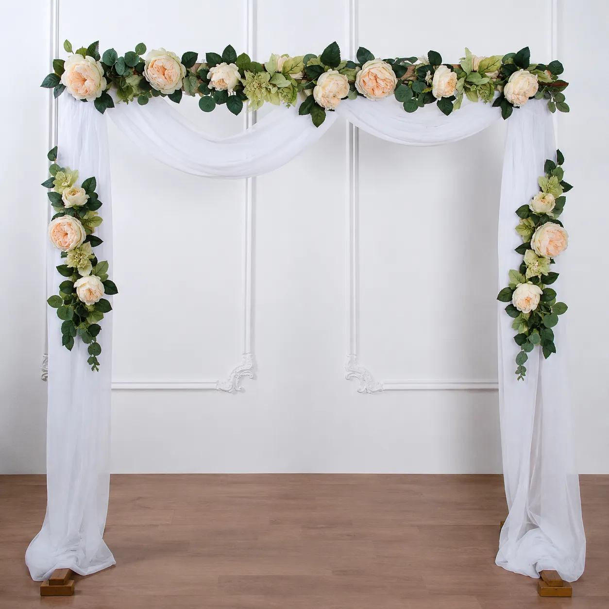 White Organza Arch Drape 
