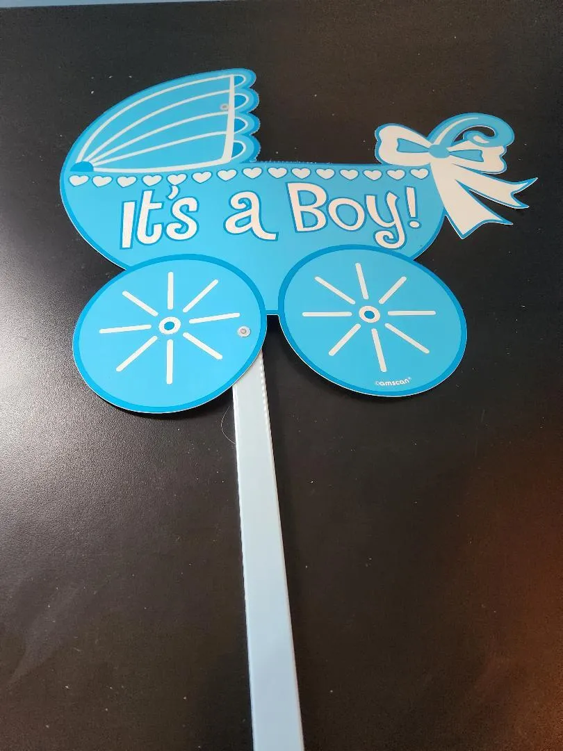 It's A Boy Yard Sign (Can Attach Balloons) Baby Shower 