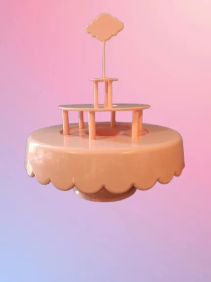 Pink Cake Stand Converts to a Cupcake Stand