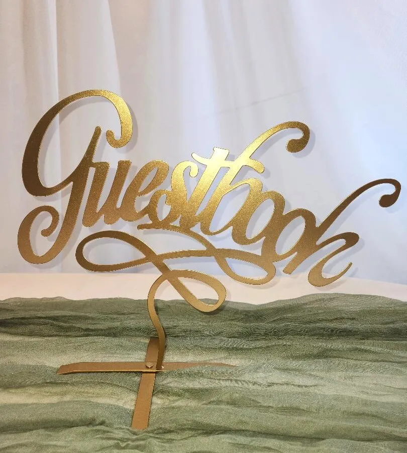Gold Metal Sign Guest Book